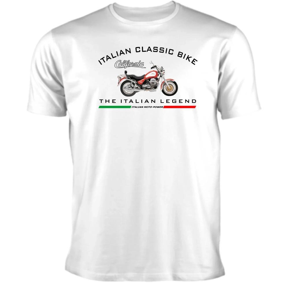 T-shirt California Moto Guzzi Homme Femme T-shirts en Coton Manches Courtes T-shirt Marque de Luxe Streetwear Hip Hop Y2k Hauts Vêtements pour Homme