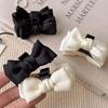 1Pcs Black Bow Head Grab Clip Women Girl Hair Side Clip Forehead Bang Princess Small Hair Claw Clamp Hair Clip Styling Headdress