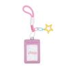Portable ID Card Badge Holder Korea Version Star Small Photocard Sleeves with Pendant Keychain