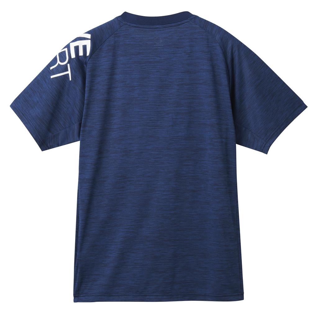 MOVE SPORT Breathe Plus Short Highly Crew DMMPJA61 NV01 Men's T-Shirt, Sleeve, Stretch, Moisture-Wicking, Quick-Drying, Breathable, Neck, Descente,