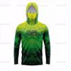 Chemise de pêche pour homme à manches longues UPF 50 à séchage rapide avec capuche et protection faciale Vêtements de sport d'extérieur pour le cyclisme