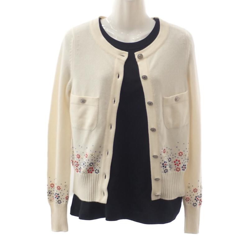 Chanel P43016K04343_AW005 34 Cardigan White Cashmere Women