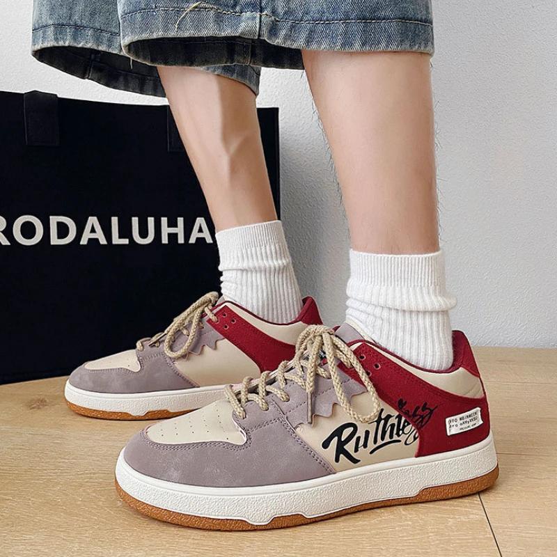 Men Athletic Shoes Brand Men Sneakers 2025 Casual Sports Shoes for Men Fashion Stitching Student Sneakers Adult Vulcanized Shoes