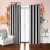 2pcs- Black and white line polyester curtains, pole bag curtains 42*84, bedroom, living room, home room decoration