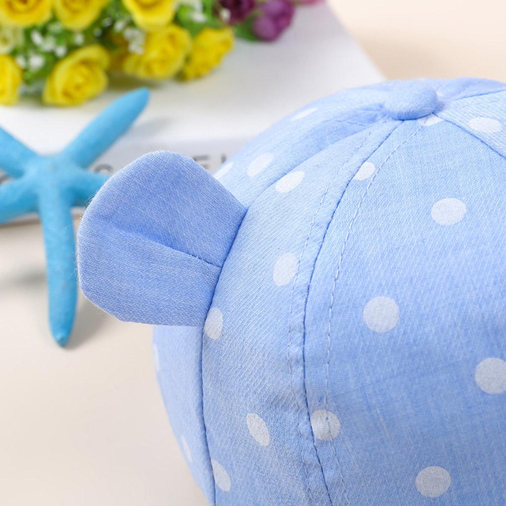 Kids Sun Cap Children Adorable Dots Style Sun Hat Toddler Photography Prop Cotton Hat with Ear