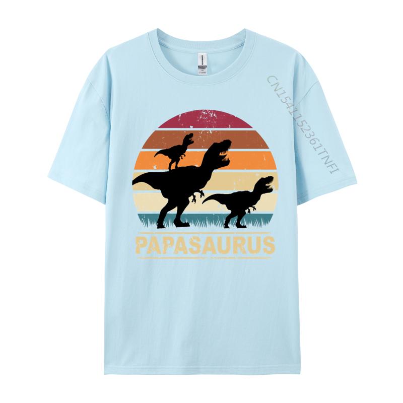 Papa Saurus Dino Twins Papasurus Tshirt Fitted Cosie T Shirt Combed  Cotton Man Tees Cosie TShirt Wholesale