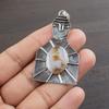 Natural Tree Agate Gemstone 925 Sterling Silver Jewelry Designer Pendant 2.2" AJP-1949