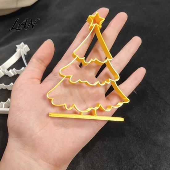 Christmas Party Supplies 3D Printed Hollow Tree Ornament, Modern Minimalist Festive Durable Pla Ornament Gifts Sculpture, Decorative Tabletop