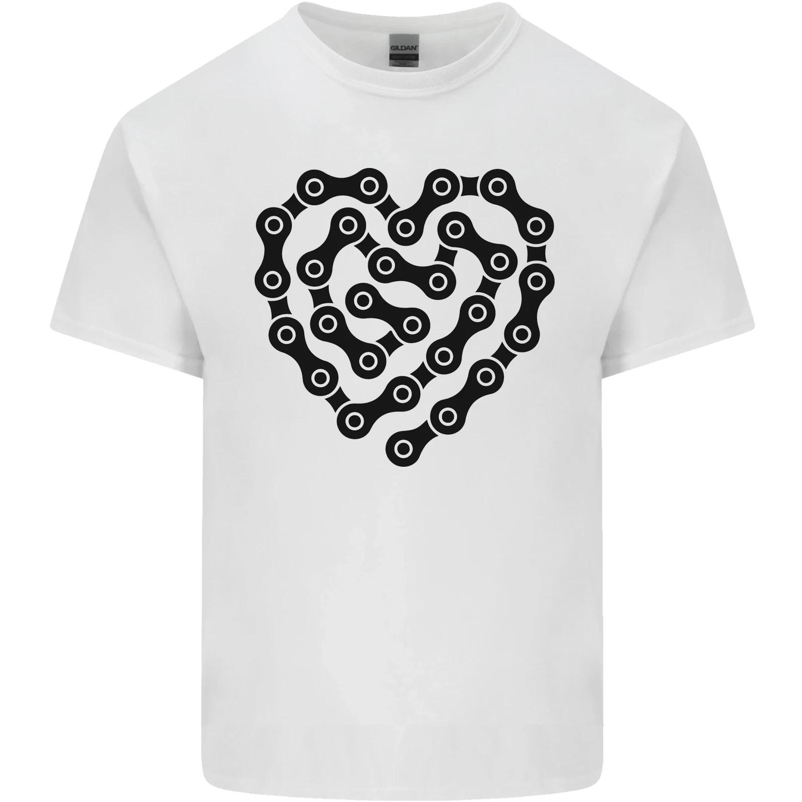 Heart Bike Chain Cycling Biker Motorbike Kids T-Shirt Childrens 2XL