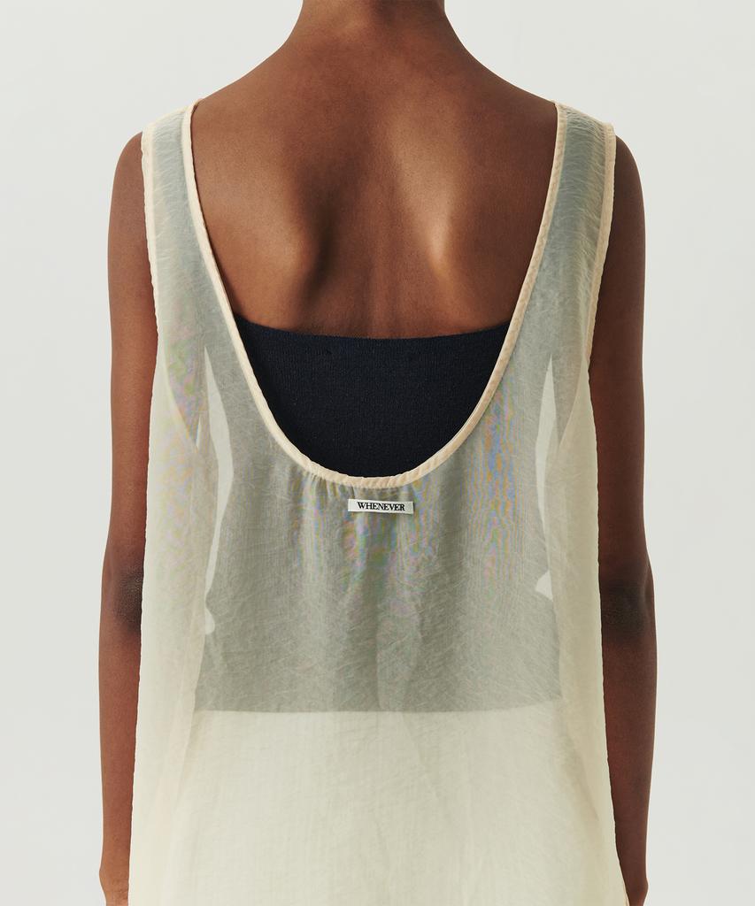 Leuba Sheer Layered Maxi Dress - Butter Cream