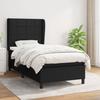 Maison Exclusive - Bed Slat Base with Mattress Black 90x200 Cm Fabric