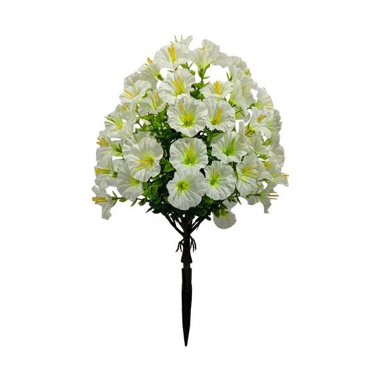 

1/2Pcs Artificial Morning Glory Garden Stake UV Resistant Fake Flower Spike Wedding Party Indoor Outdoor Garden Wall Faux Flower Decoration 1pc D