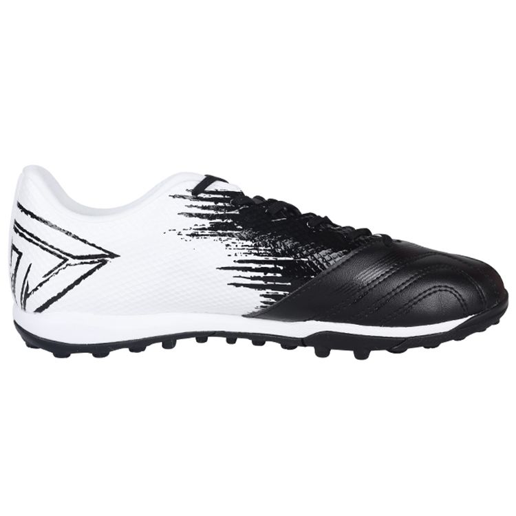Li-Ning Synthetic Leather TF Studded Shock Absorbing Non-Slip Durable Football Shoes Men Football Shoes Black White ASTS007-1