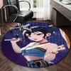 1pc Anime Cartoon Design Round Carpet - Festival Gift for Office Chair Mat, Non-Slip Rug Suitable for Home Decor, Living Room, Bedroom, Game Room, and