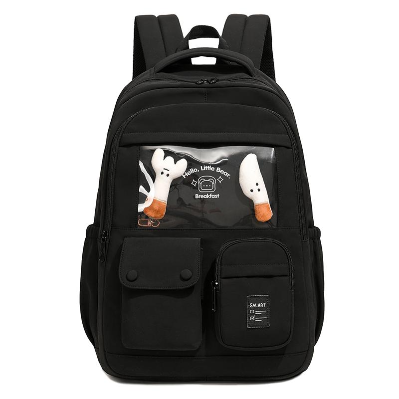 Einfarbiger Rucksack Große Kapazität Leichtgewicht Junior Senior High School Schüler Schultasche