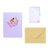 3D Pop Up Flower and Butterfly Greeting Cards Pink Style Paper Card with Envelope & Small Card for Parties Gathering