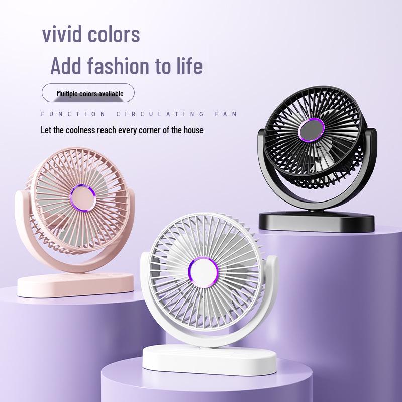 USB Rechargeable Silent Mini Desktop Fan for Dorm, Office, and Study
