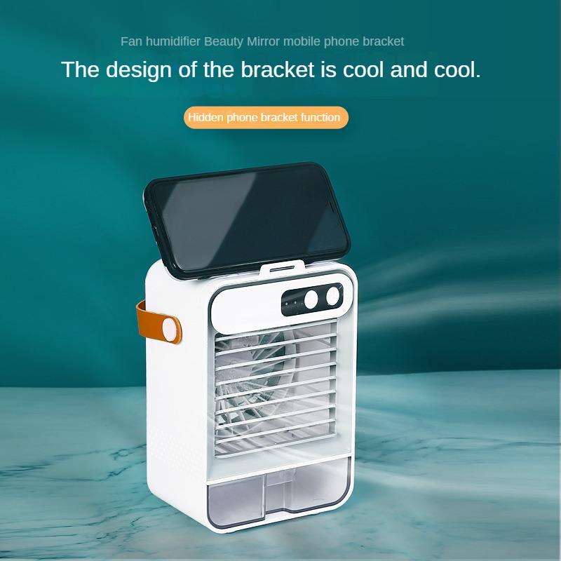 Refrigeration Humidifier Cooling Fan Small Air Conditioner Desktop Mini Air Cooler Portable Office Dormitory Spray Small Fan