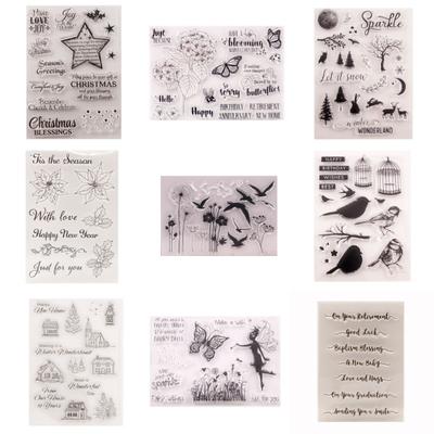Průhledná razítka pro výrobu přáníček nebo do deníku Přání k narozeninám Pampeliška Průhledná silikonová razítka pro deníky Scrapbooking Album