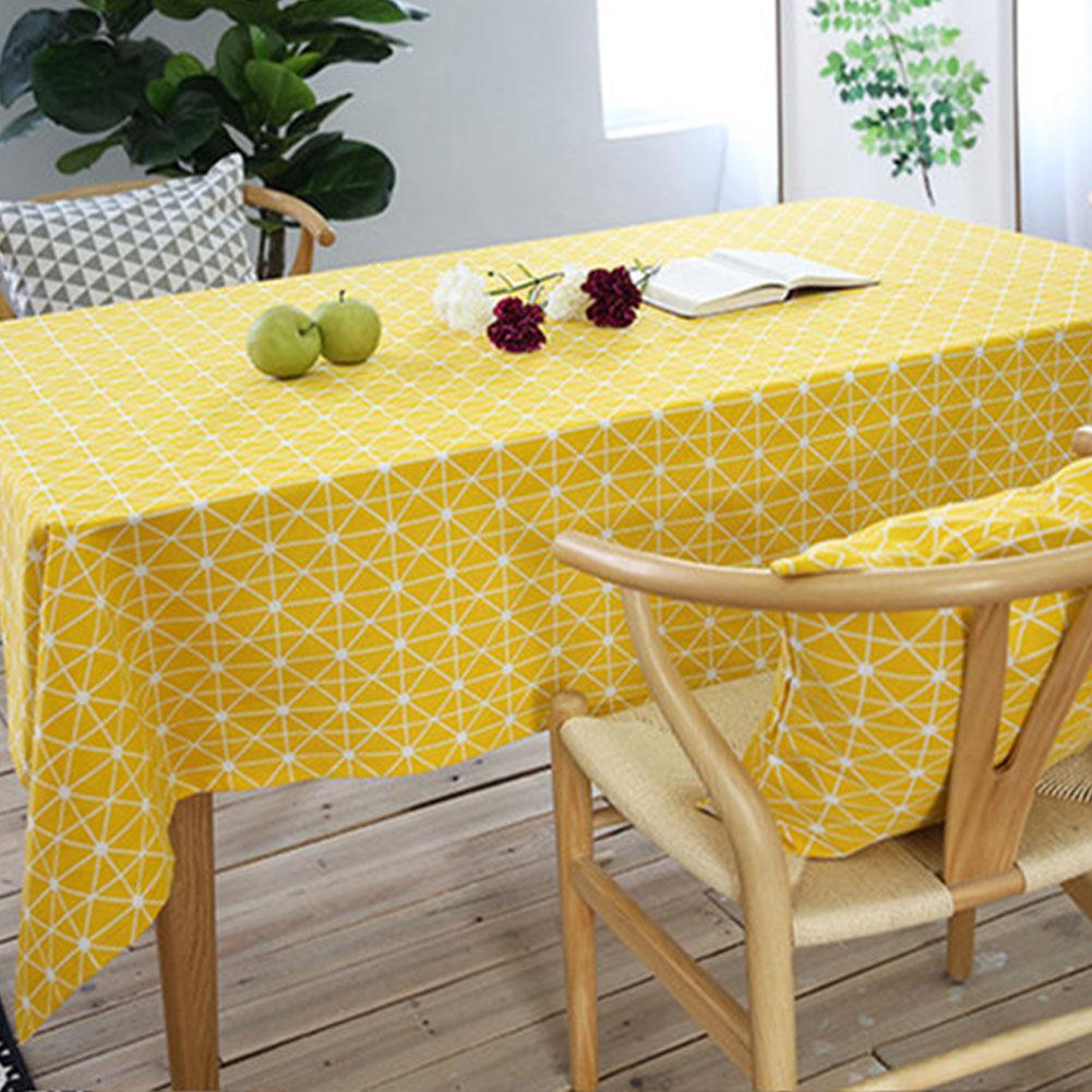 Rectangle Tablecloth Cotton Linen Tablecloth Dining Table Cover For Kitchen Home Decor