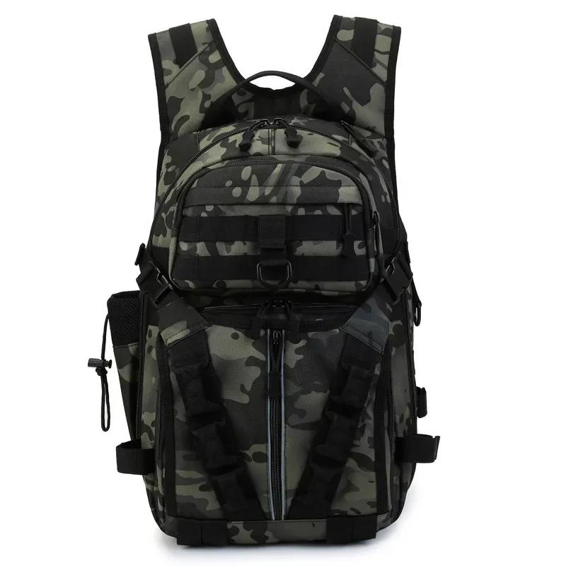 Outdoor Fishing Shoulder Bags Men Fishing Lure Rod Box Bag Camping Climbing Backpack Hunting Multi-Function Tactical Men Bags