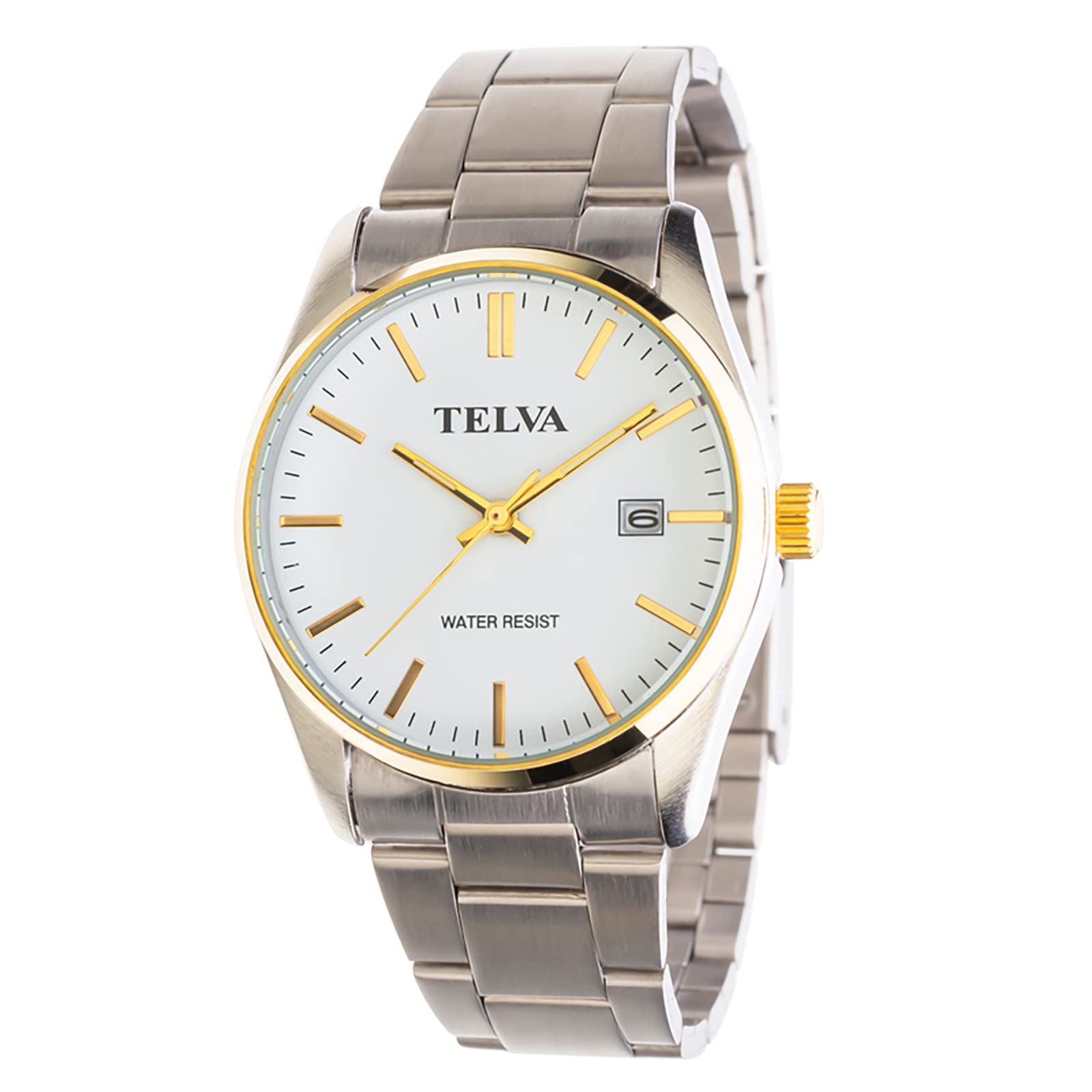 

[Clefa] Analog Men s Watch Waterproof Metal Band Silver TE-AM246-WTT