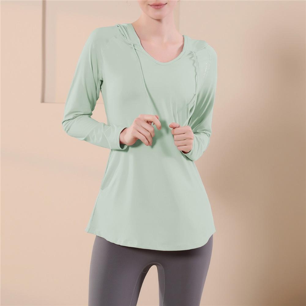 Yoga Clothes, Sports Tops, Women's Autumn And Winter Casual Loose Fit Slimming Hoodie, Long Sleeved Quick Drying Hooded Running And Fitness Sweatshirt