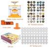 98Pcs Convenient 55mm Badge Machine Complete Portable Button Maker No Assembly Pin Maker Pin Making