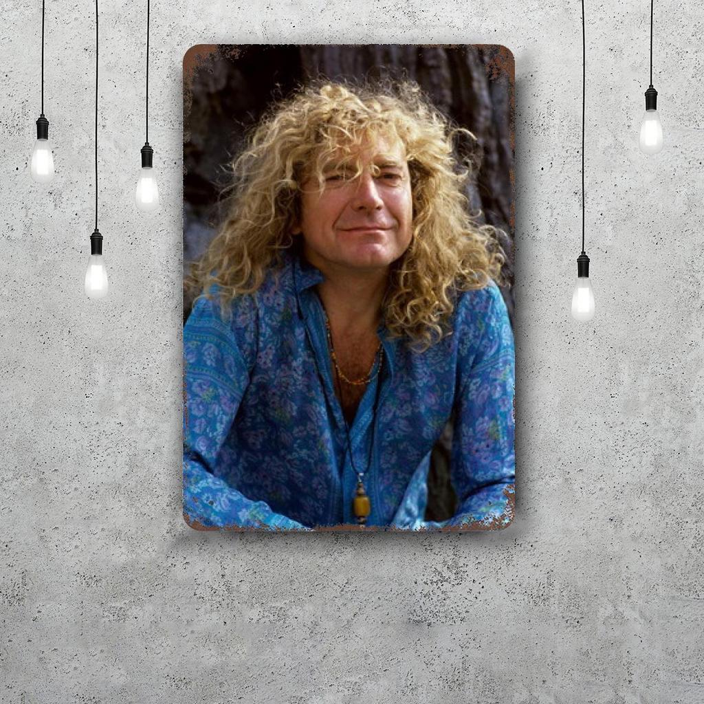Robert Plant Band Vintage Metal Tin Signs Posters Decor Retro Metal Plaque Wall Art Decor for Garage Bar
