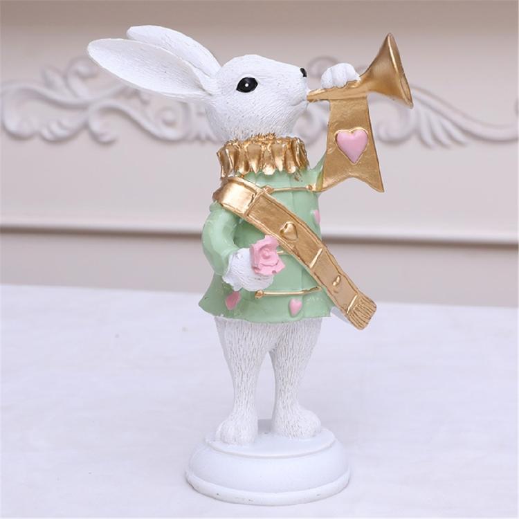 Detailed Easters Rabbit Staff Figurine Display Ornament Crafted For Those Who Cherish Holiday Celebration