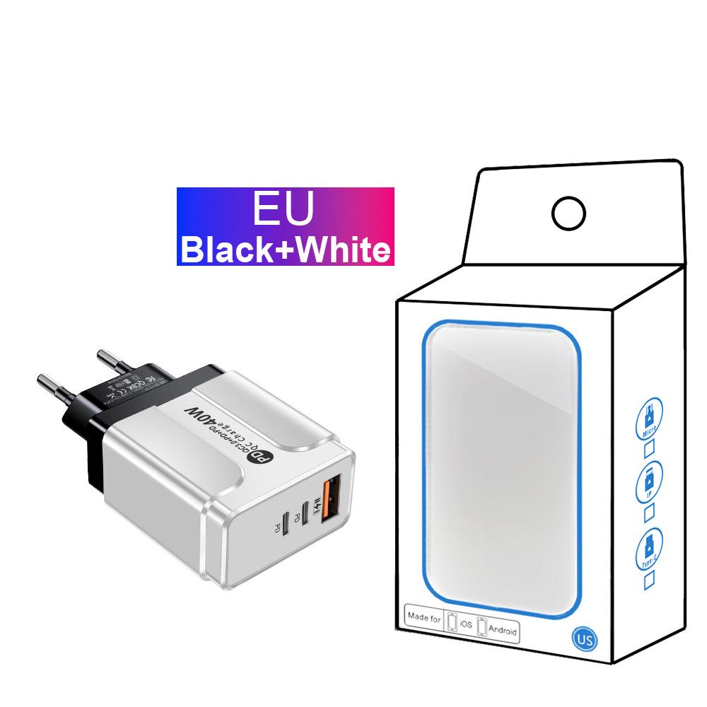 Universal Charger for US/EU/UK/AU: Original Power Adapter with 1 USB + 2 PD Ports