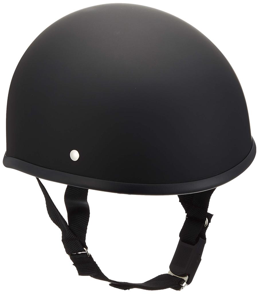 Bike Parts Center Helmet Half Ducktail Matte Black Free Size Circumference Than 7117 (Head 57cm~less 60cm)