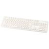 ELECOM USB-A Keyboard Wireless (Receiver Included) Membrane Full Keyboard White TK-FDM106TXWH