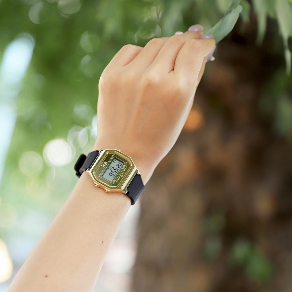 Authorized Dealer Watches and 022731 ICE digit Retro Metal Gold Mirror Black Small 32mm Digital Watch [Ice-watch] Ice-watch Men's Women's
