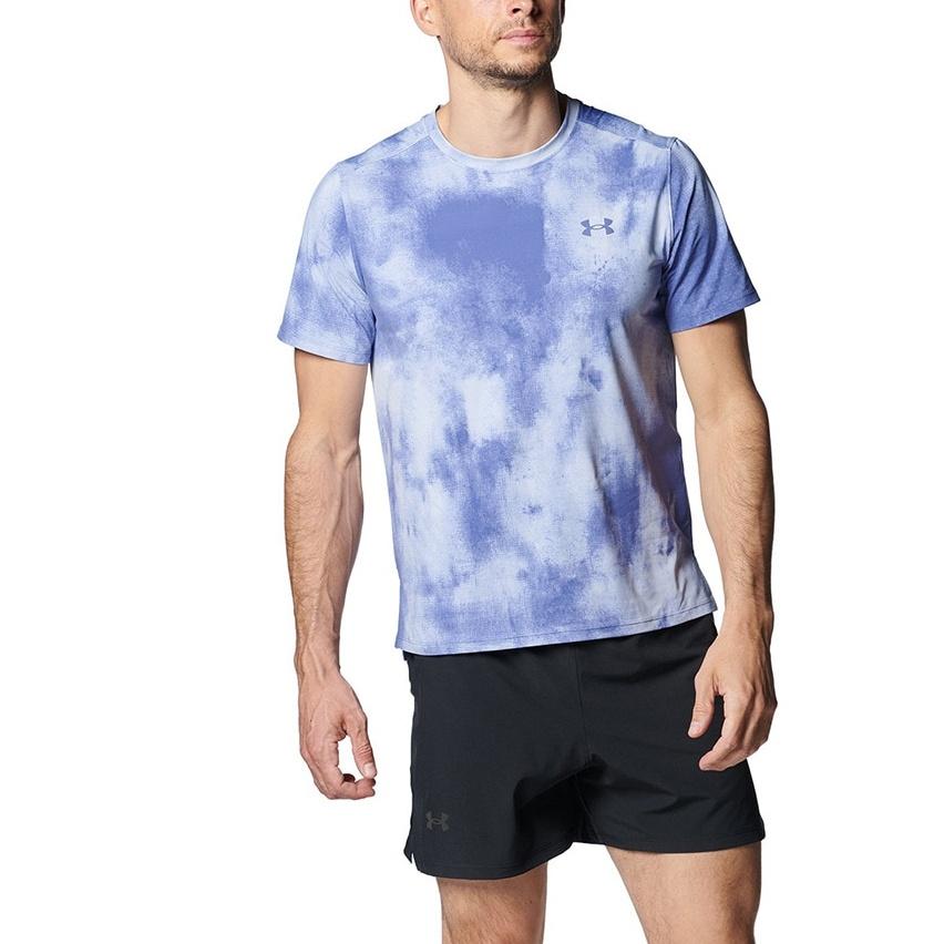 Under Armour Launch T Shirt Men's Light Blue Purple 1382615-539