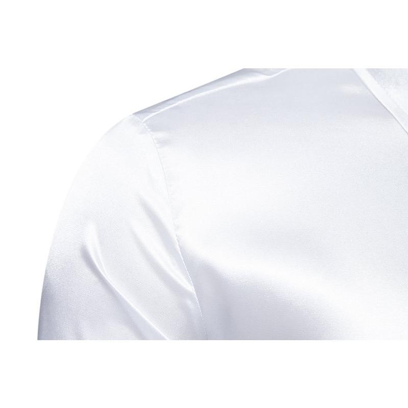 Men S Long Sleeve Solid Color Punk Style Shirt
