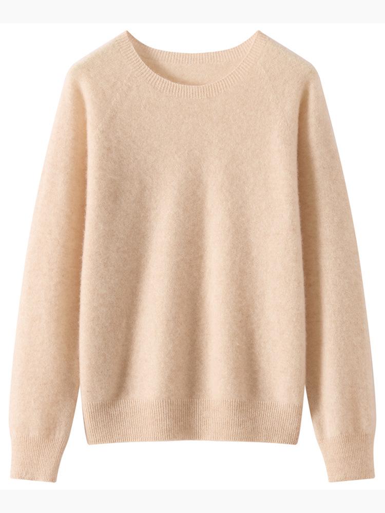 Autumn Winter Cashmere Knit Base Layer: Soft, Comfortable, Versatile Solid Color Pullover
