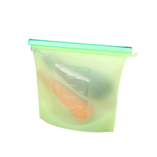 500ML/1000ML uzavřený sáček Nepropustný silikonový sáček udržující čerstvost Opakovaně použitelný sáček pro skladování potravin pro domácí kuchyni