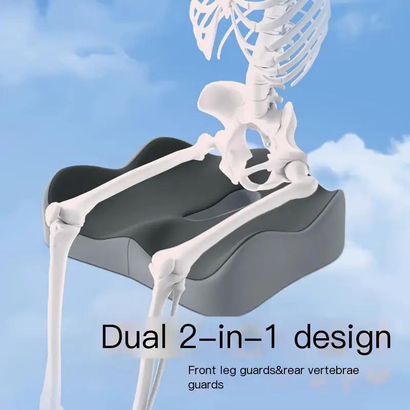 1PC Memory Sponge Tailbone Seat Cushion, Summer Car Seat Cushion with Good Air Permeability, Washable Cover, Non-slip and Soft Support Pad