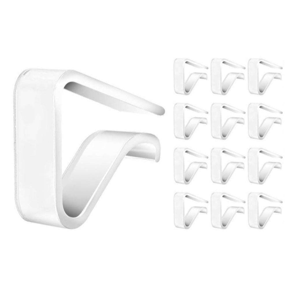 12pcs Durable Tablecloth Fixing Clip Invisible Anti-slip Clear Tablecloth Clips Plastic Windproof Table Cover Holders