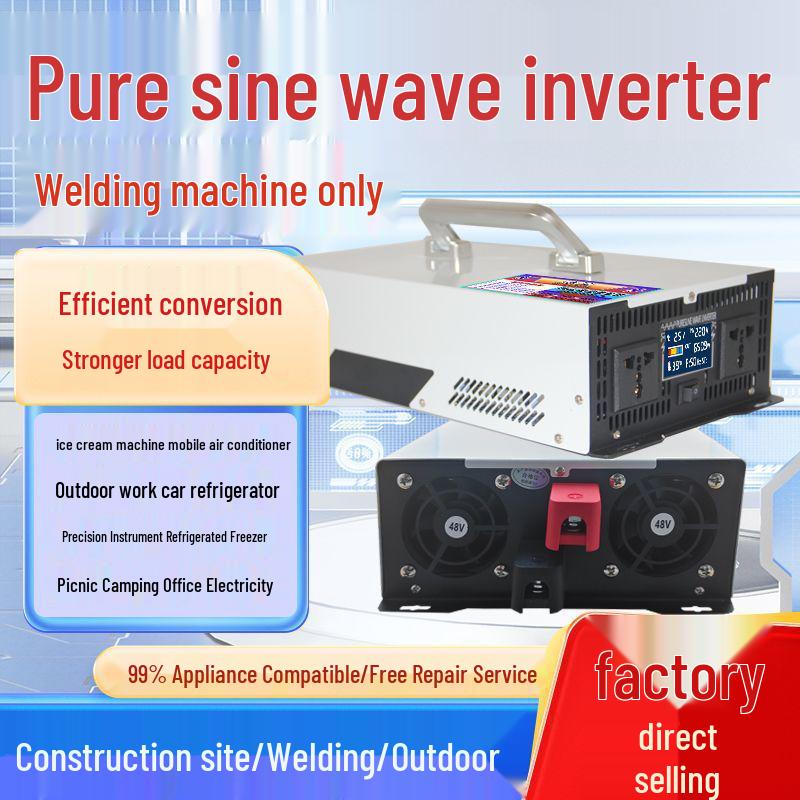High-Power Pure Sine Wave Inverter: 12V-72V to 220V for Trucks, Freezers & Welding Machines