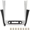 PIT66 Dash Radio Bezel Trim Vent Compatible with Chevy Malibu 2008-2012 Silver Black