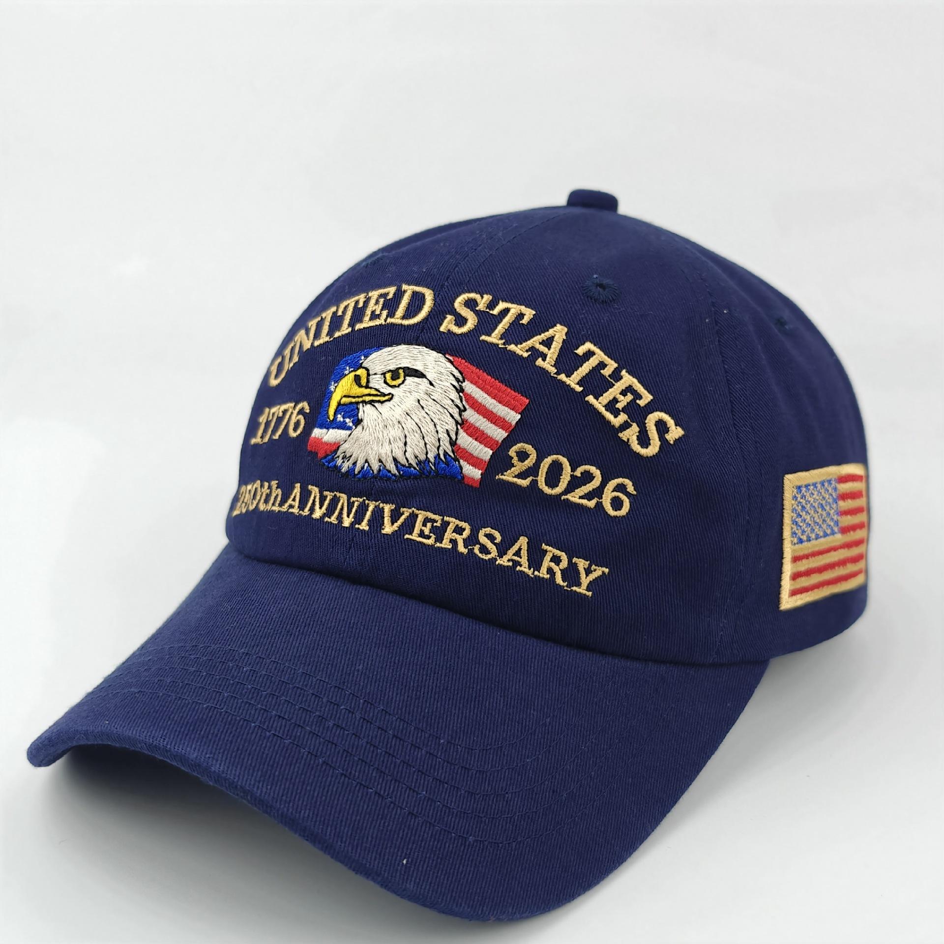 

250th Anniversary Embroidery Baseball Cap Independence Day Outdoor Sunshade Hat Fashion Casual Trucker Cap синій