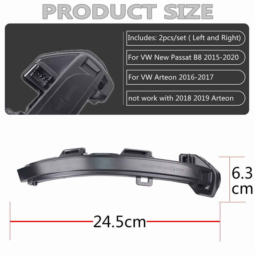 LED Dynamisches Blinkerlicht für VW Golf MK8 VIII GTI R Fließendes Wasser Blinker Blinklicht 2020 2021 2022 2023 2024 GTD GTE