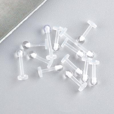 10 pezzi in acrilico trasparente per piercing al labbro, anello per orecchio, cartilagine, orecchino, barra, trago