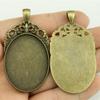 3ks 30x40mm Vnútorná veľkosť 60x32mm Vonkajšia veľkosť Vintage Starožitný Bronz Starožitná Strieborná Farba Alloy Cameo Cabošon Základné nastavenie