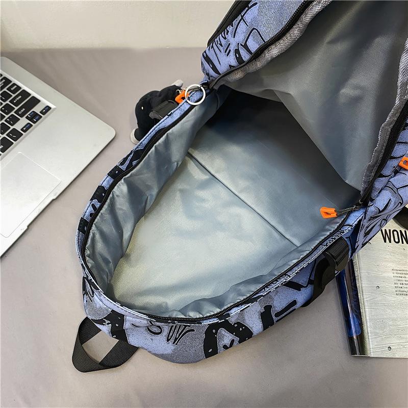 Zaino scolastico coreano graffiti zaino scolastico nuovo Harajuku alla moda zaino casual grande capacità multi-scomparto zaino di qualità premium