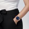 Casio SHEEN 50 meters waterproof quartz movement stainless steel strap Japanese and Korean watch 40.5mm women's watch blue dial SHE-4535YPG-2A