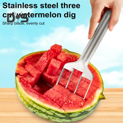Watermelon Cutter Tool Efficient Stainless Steel Slicer for Watermelon Mango Cantaloupe Portable Kitchen Gadget for Fruit Salad Family Picnics Parties