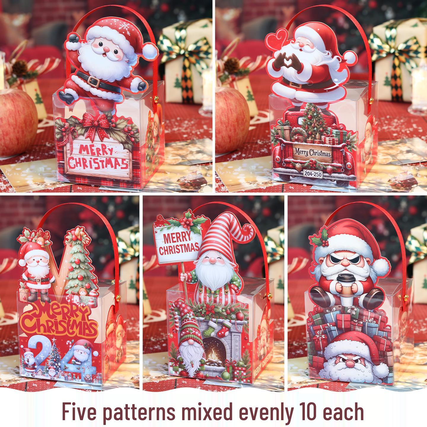 Transparent Handheld Christmas Eve Apple Gift Box